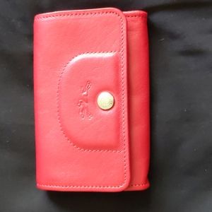 Red Longchamp wallet